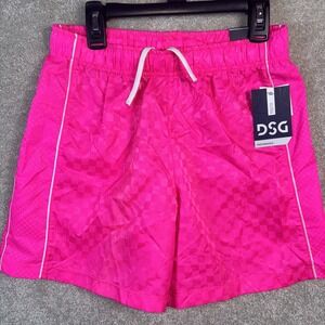 DSG Shorts Boys Large (14-16) Pink Woven Tech Soccer Elastic Waist Active NEW‎